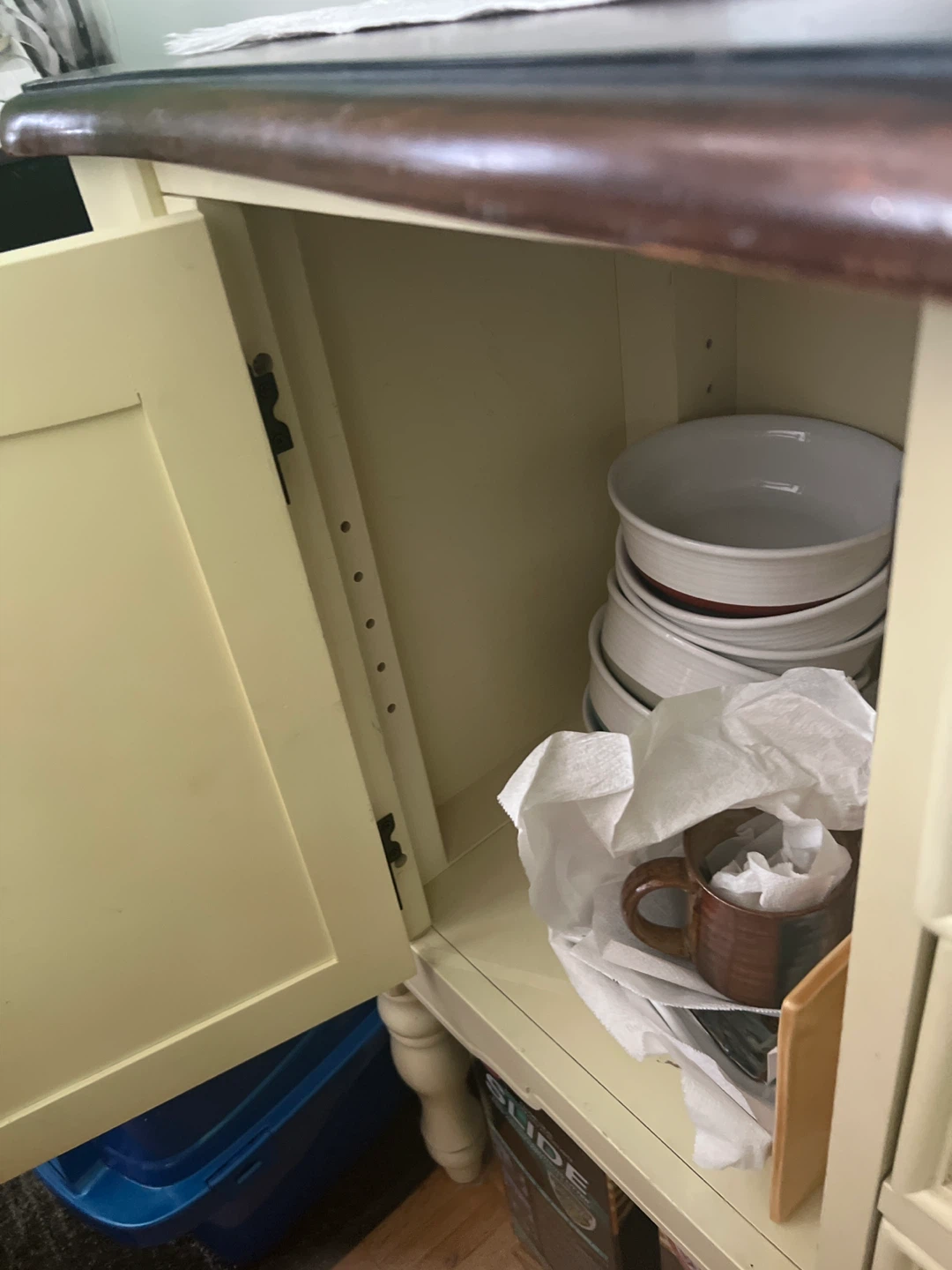 Cream and Dark Wood Buffet/Sideboard - photo 3