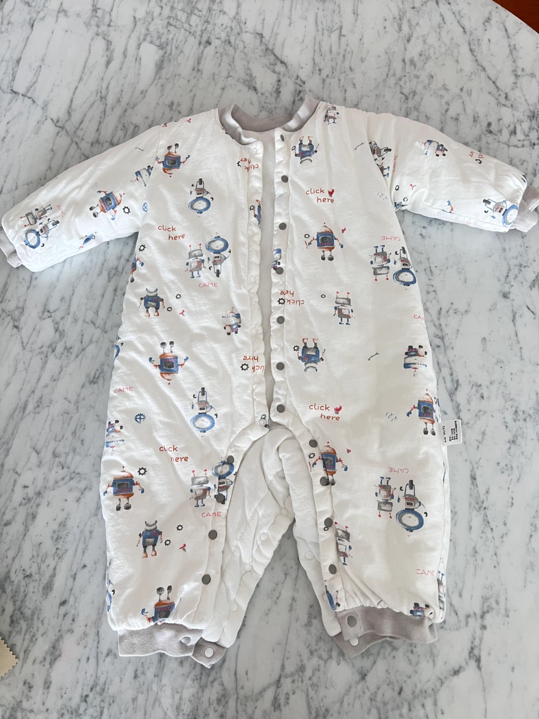 Baby Snowsuit with Robot Print 6-12months