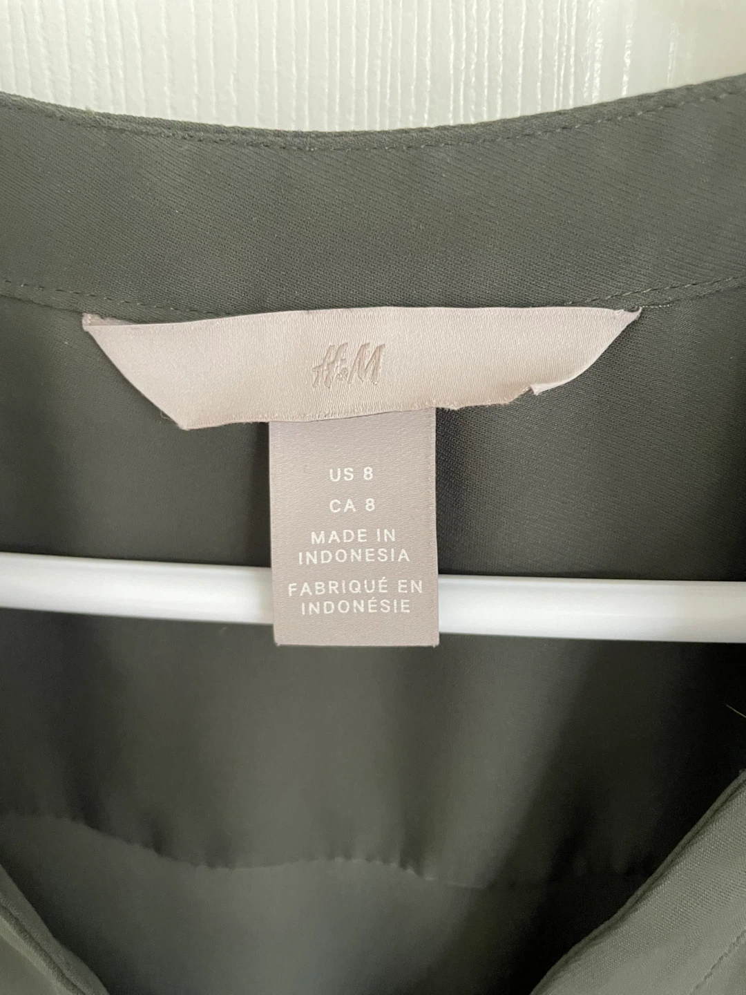 H&M Olive Green Button-Up Dress - CA 8 - photo 2