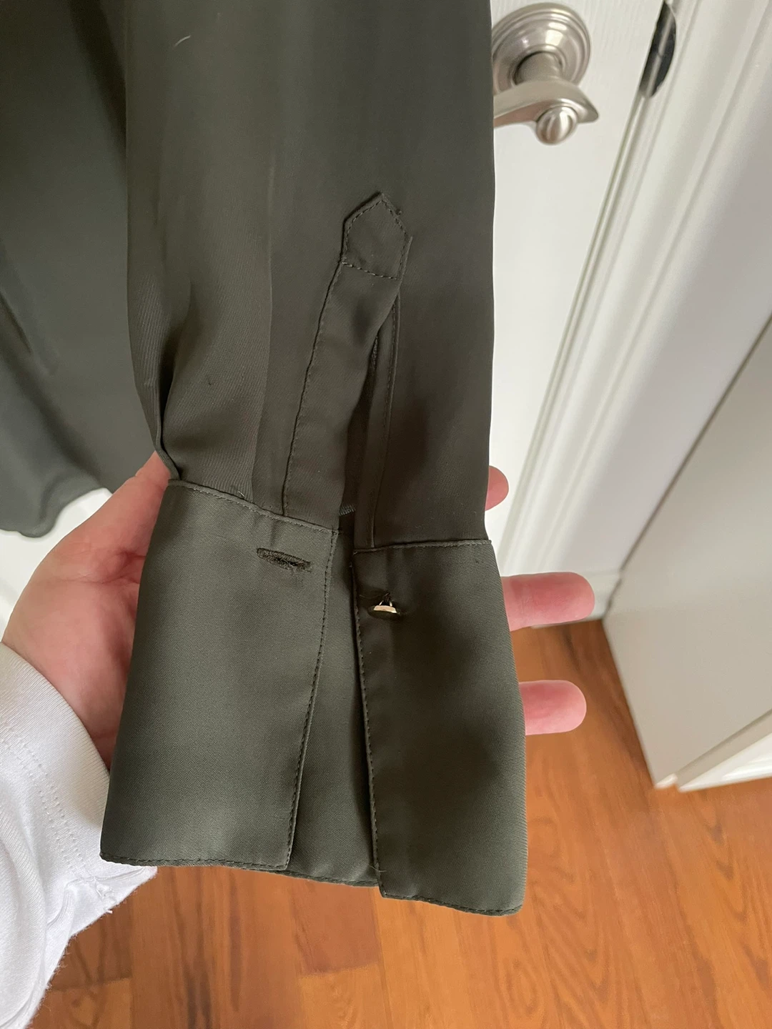H&M Olive Green Button-Up Dress - CA 8 - photo 3