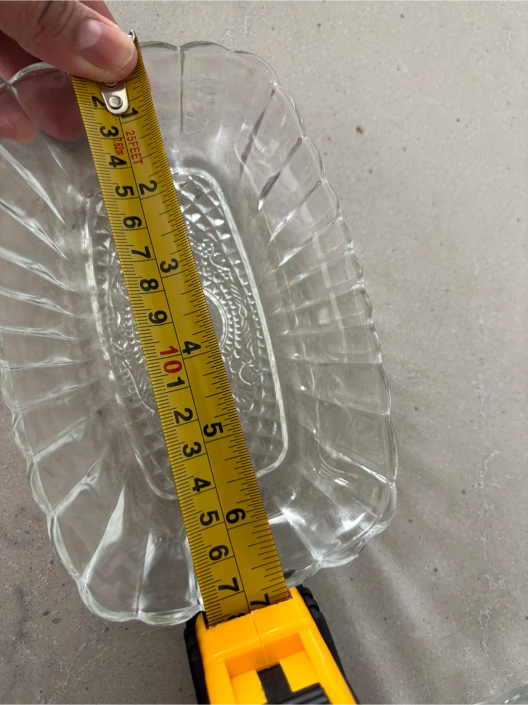 Set of 4 Clear Glass Dishes with nice shapes and patterns - photo 5