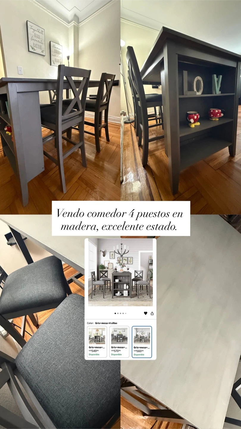 Comedor 4 puestos. Excelente estado