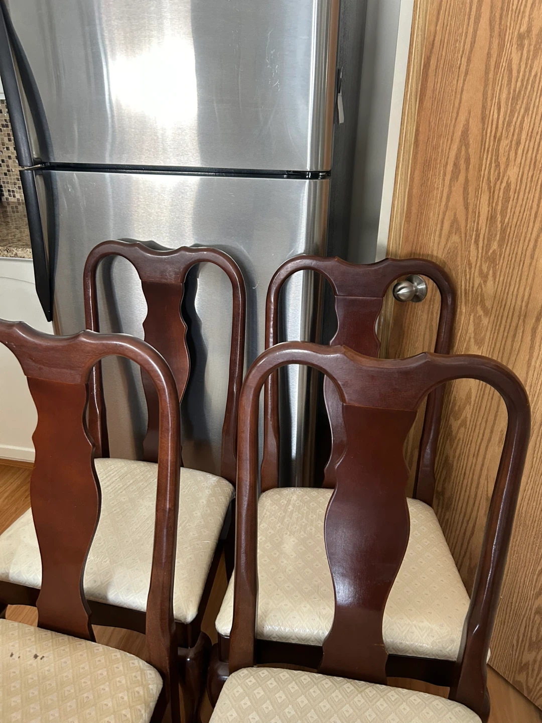 Wooden Dining Chair with Upholstered Seat - photo 3