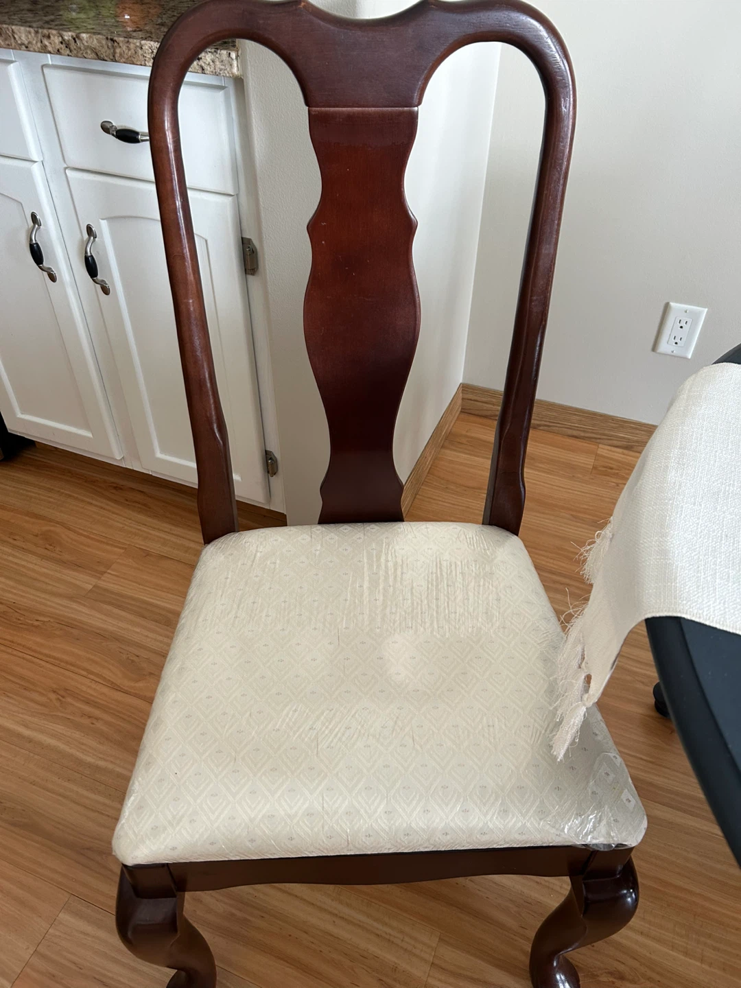 Wooden Dining Chair with Upholstered Seat - photo 2