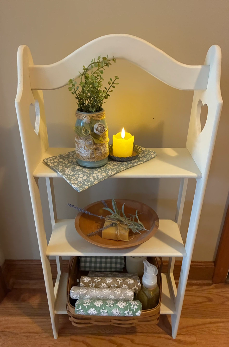Small Solid Wood Freestanding Shelf *Please See Description* - photo 3
