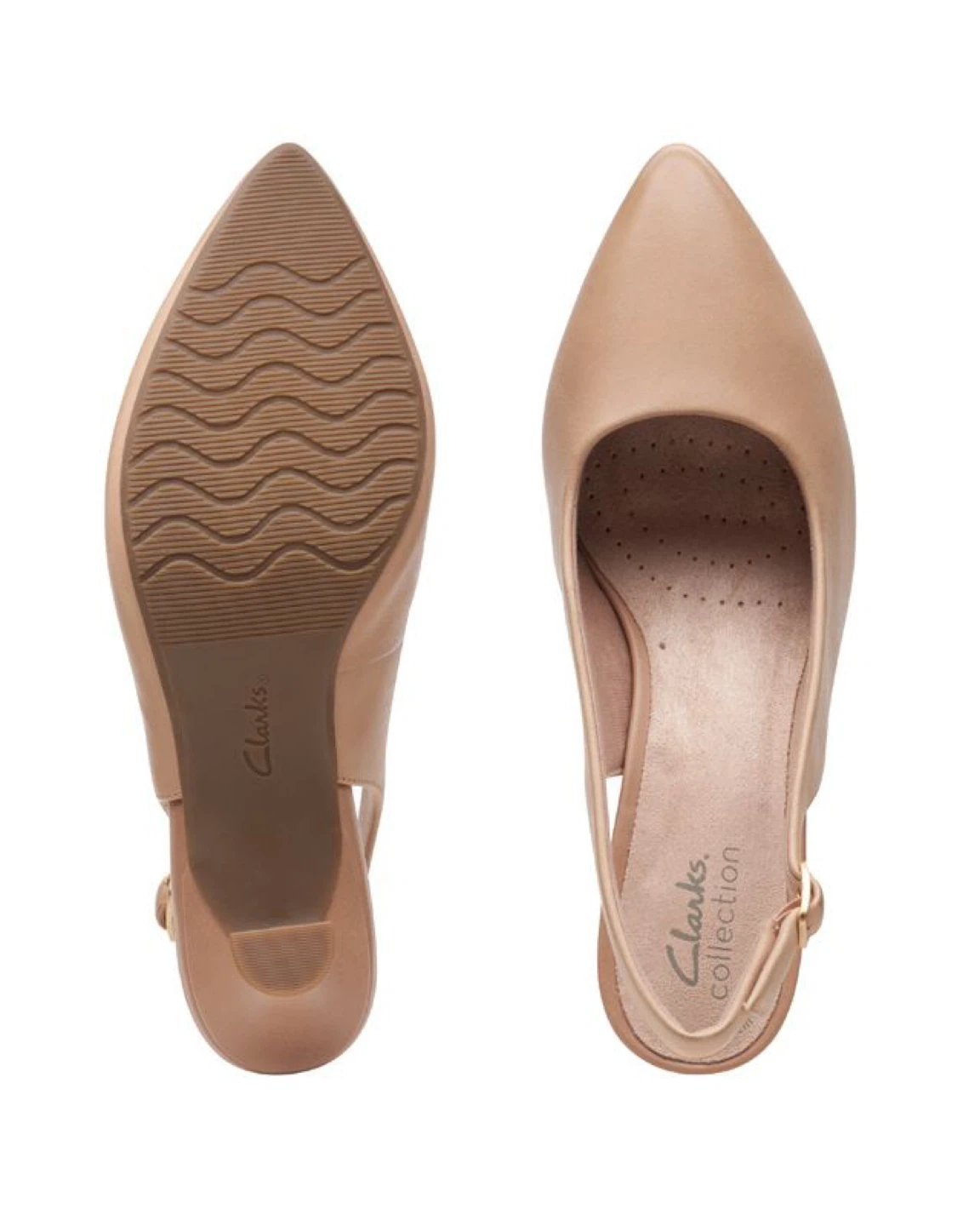 Clarks Collection Women's Slingback Heels - Beige Leather - photo 3