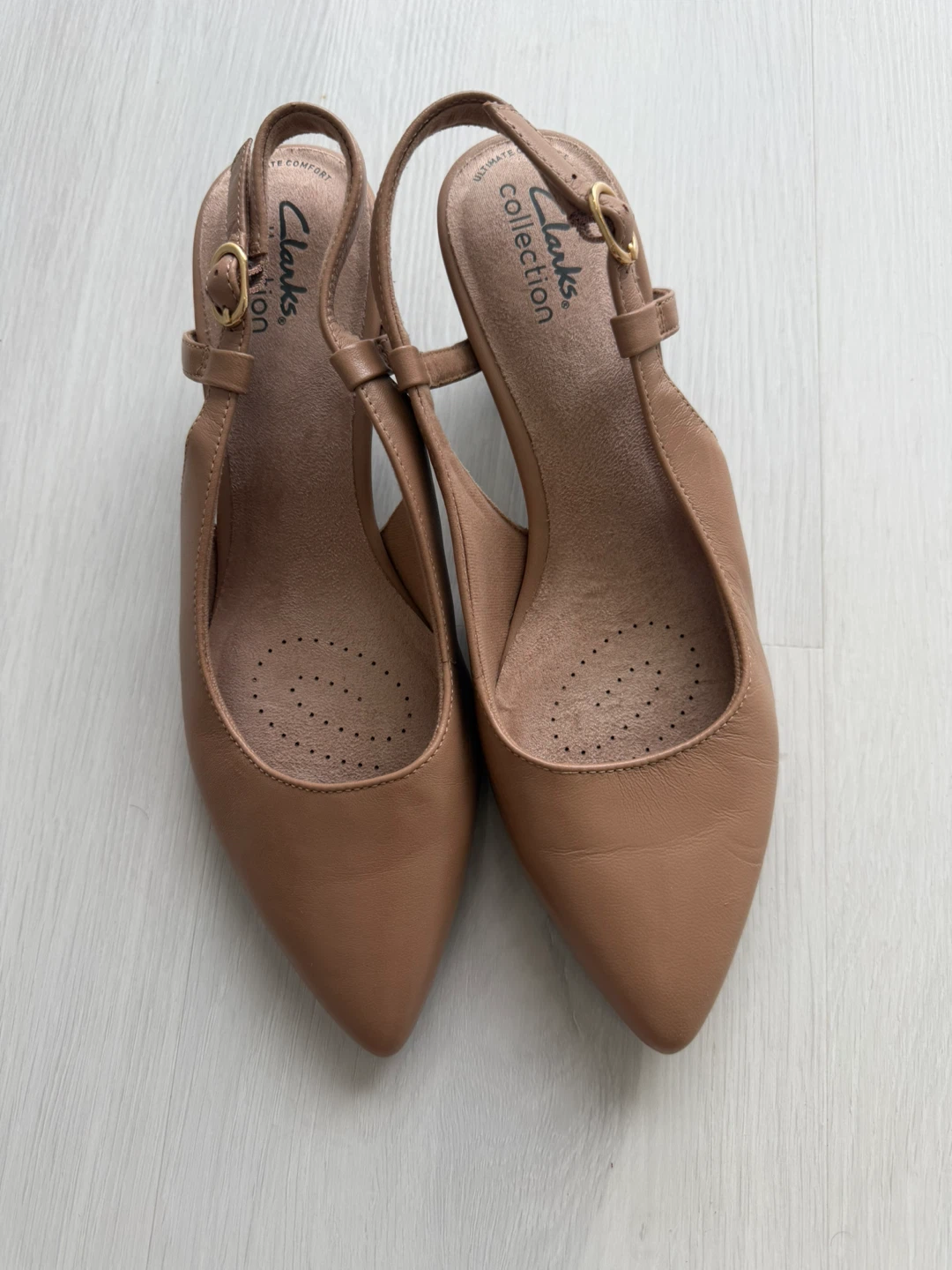 Clarks Collection Women's Slingback Heels - Beige Leather - photo 5