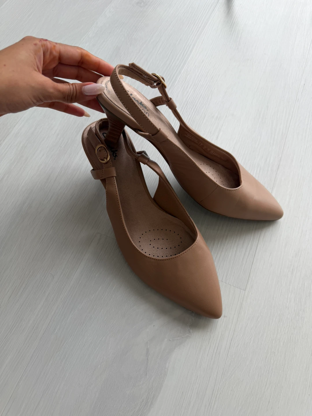Clarks Collection Women's Slingback Heels - Beige Leather - photo 4