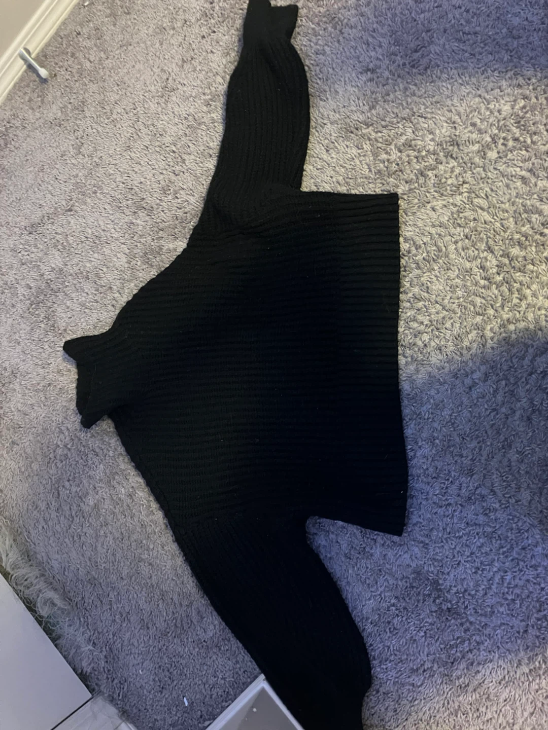 Knitted Cropped turtle neck Sweater.