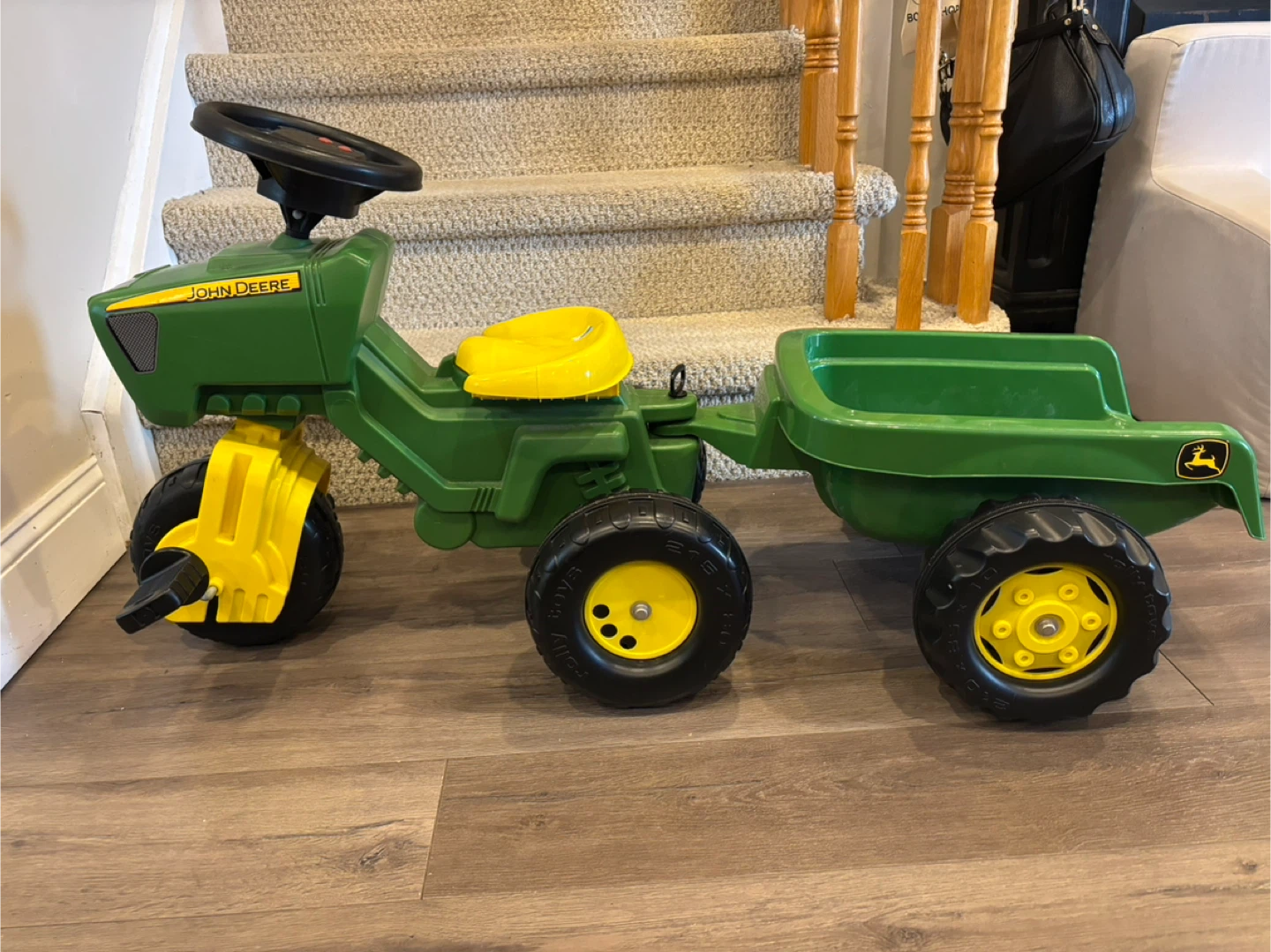 John Deere Pedal Tractor with Trailer