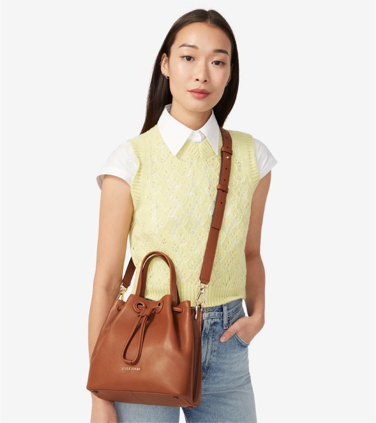 Cole Haan Leather Bucket Bag - photo 2
