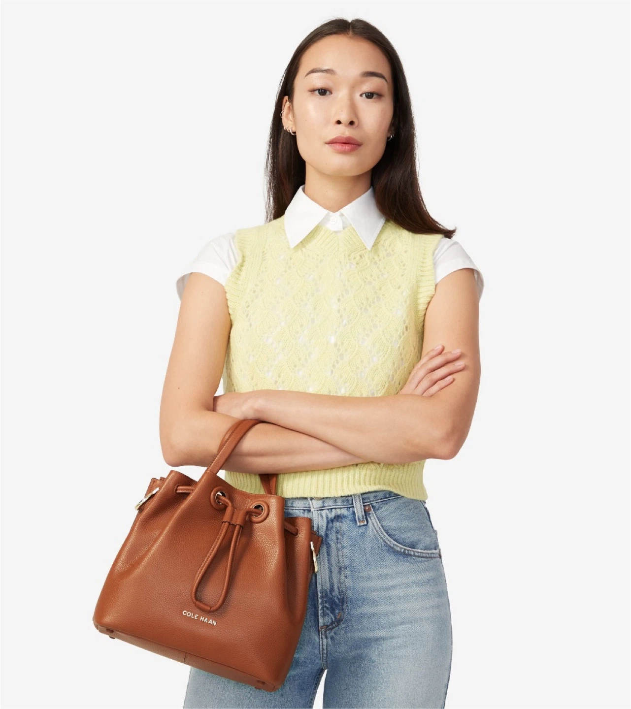 Cole Haan Leather Bucket Bag - photo 3