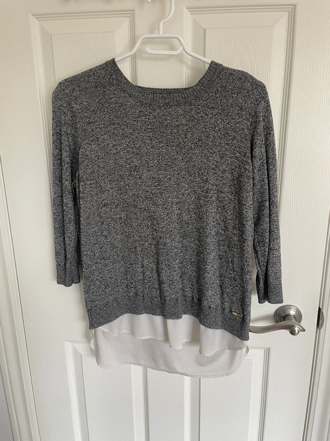 Calvin Klein Women's Grey Hi-Low Sweater Size M