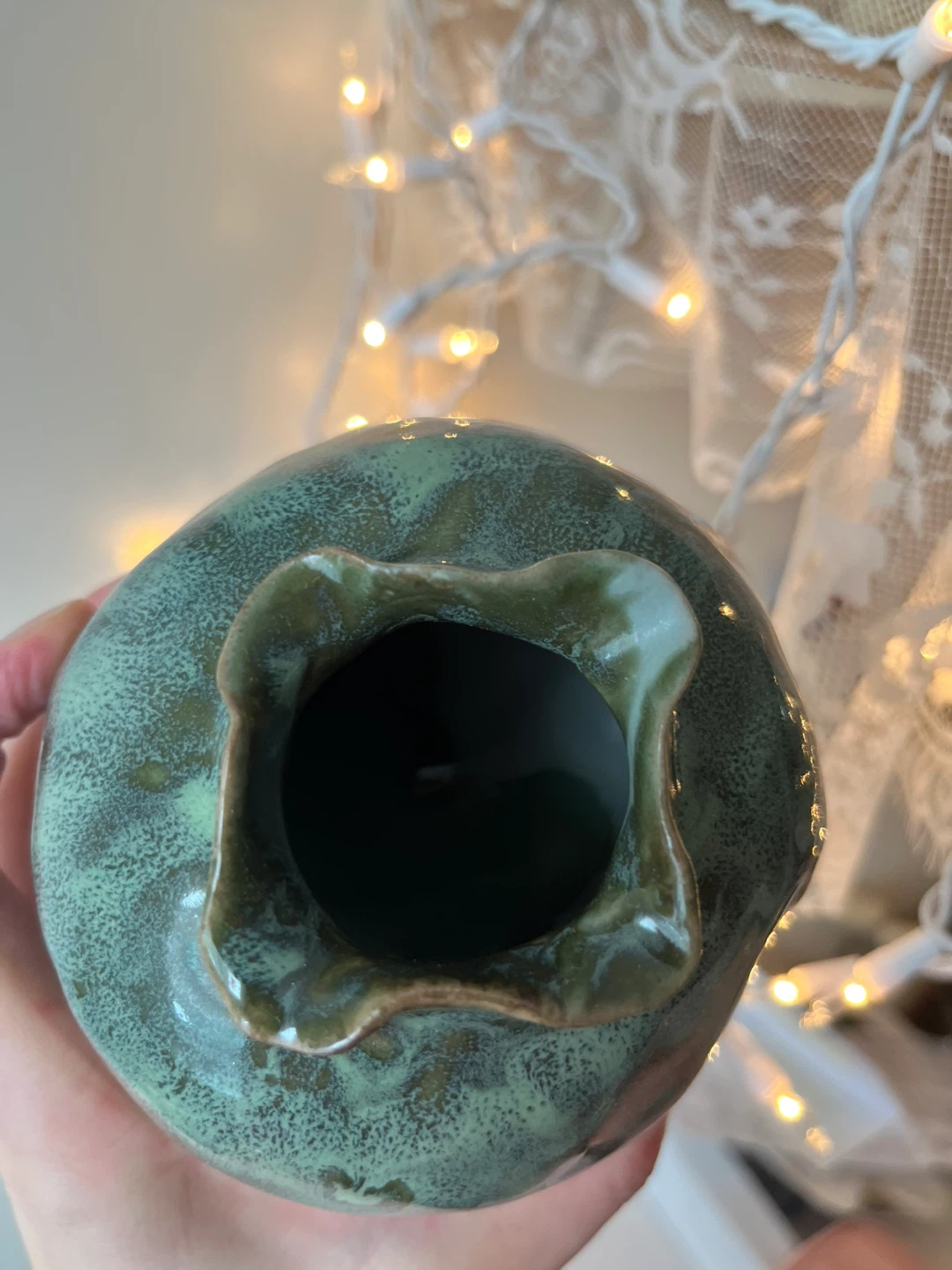 Green Ceramic Bud Vase - photo 3