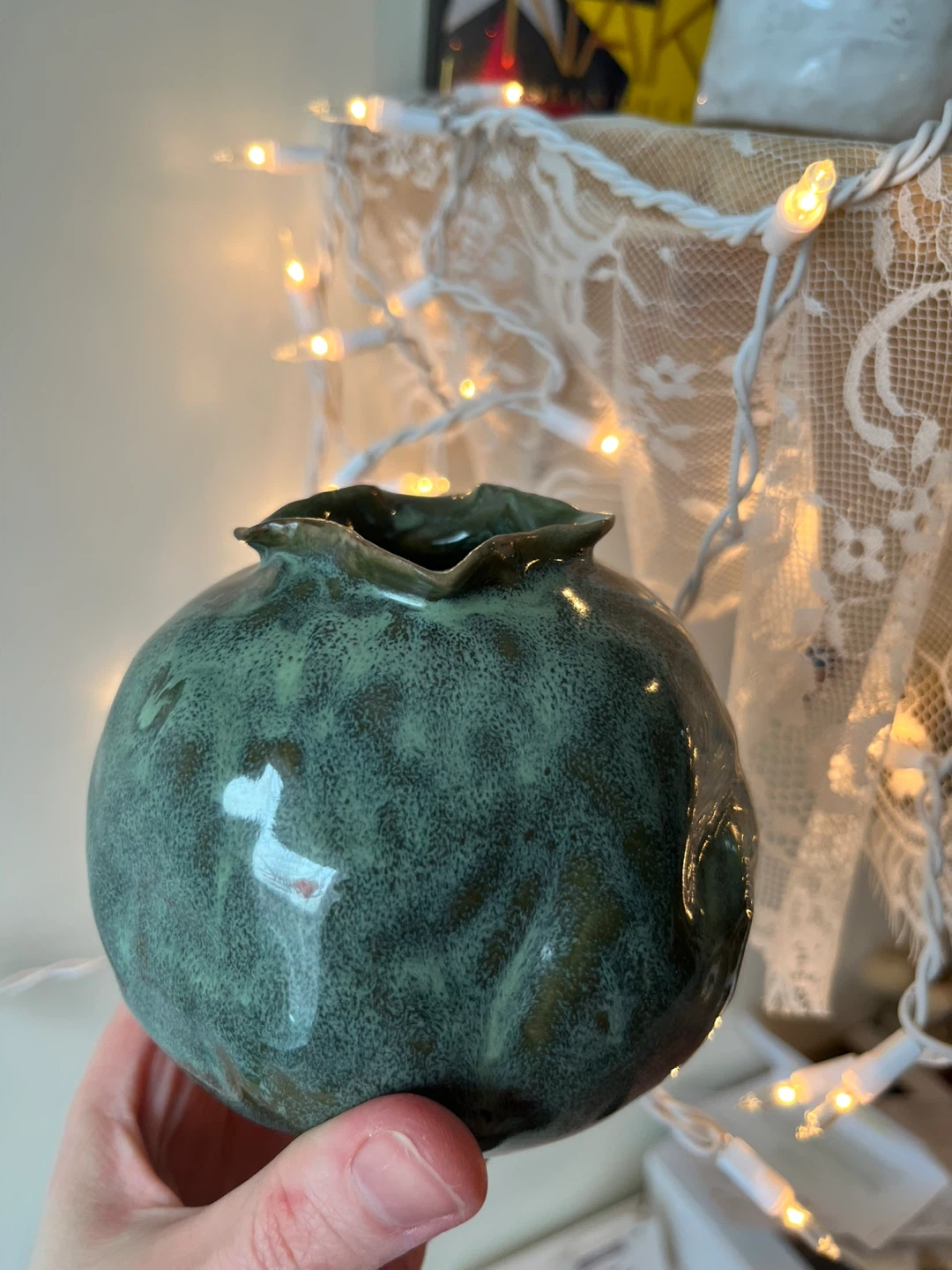 Green Ceramic Bud Vase - photo 5