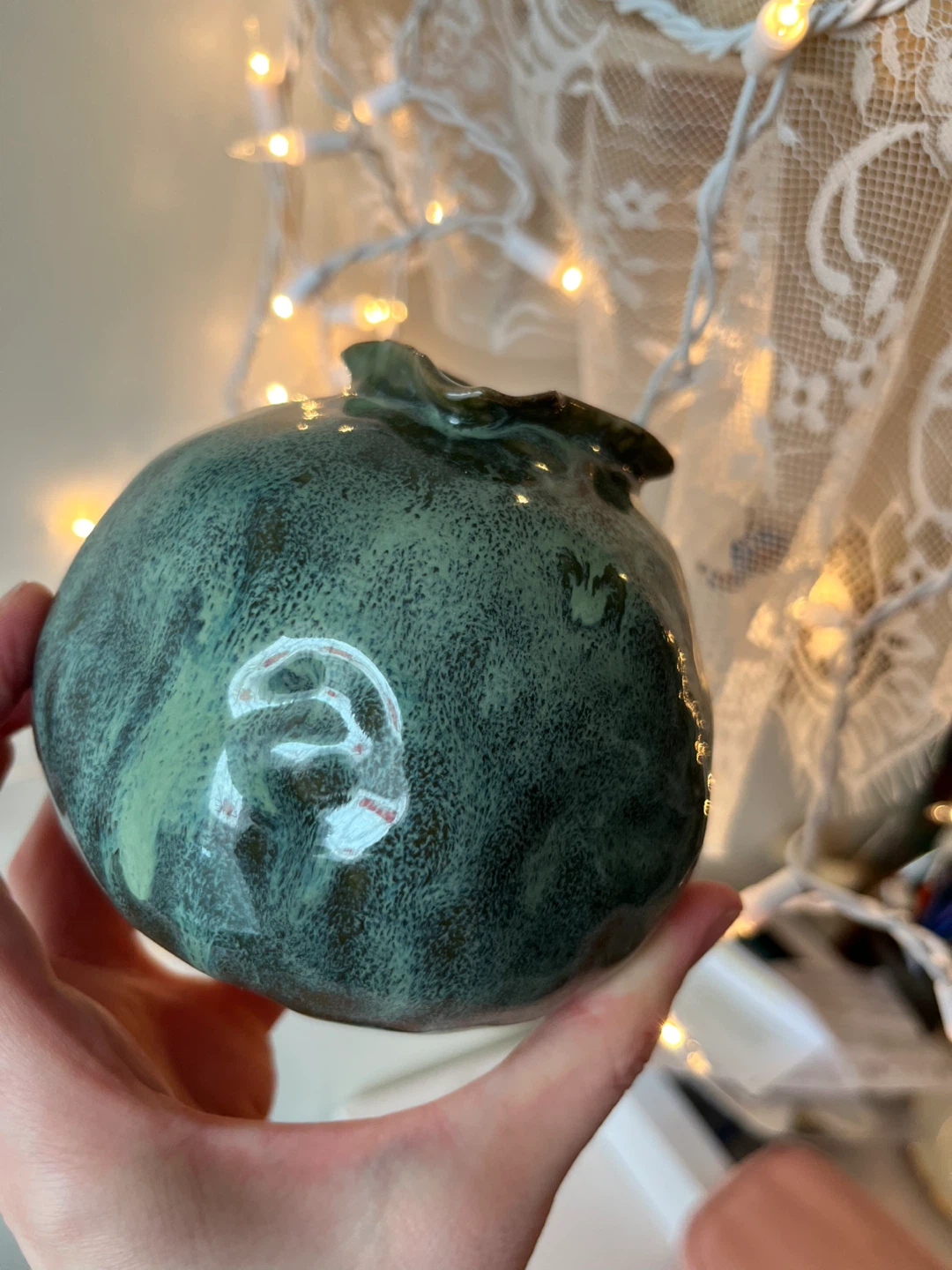 Green Ceramic Bud Vase - photo 2