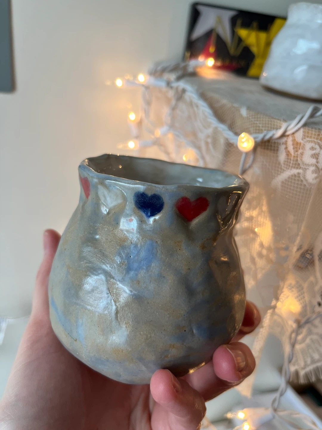 Handmade Ceramic Pot with Hearts US - photo 4