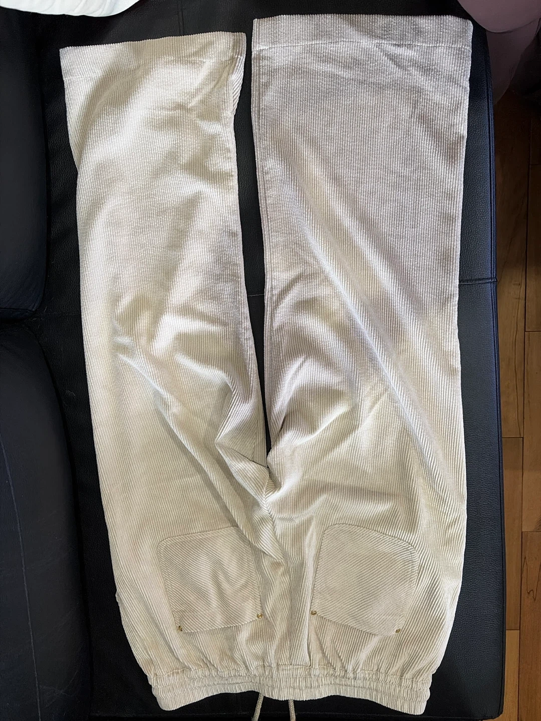 Caroline Biss Corduroy Wide-Leg Pants Beige Size 44 - photo 3