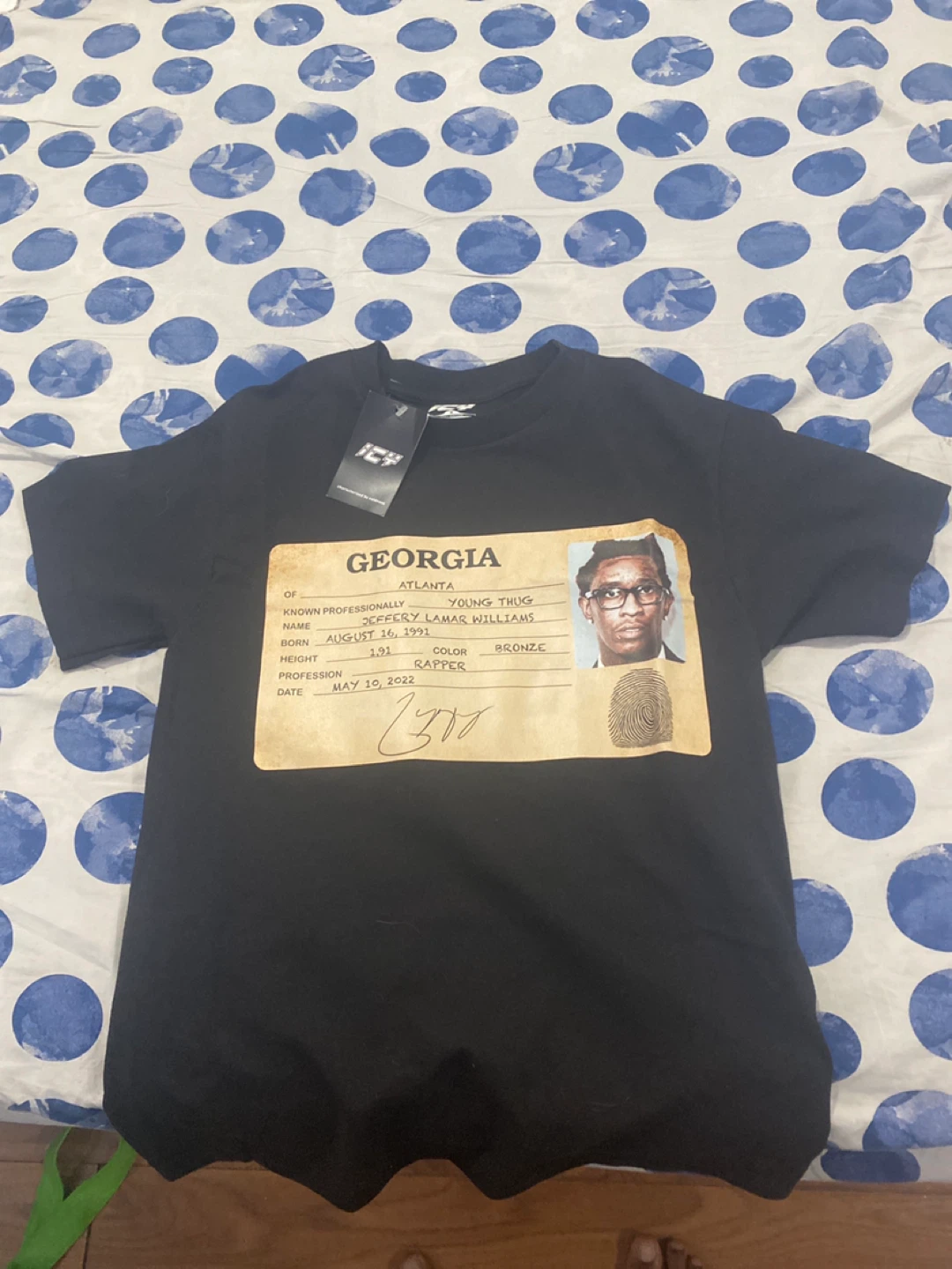 ICY T-Shirt - Size S - Black - 100% Cotton