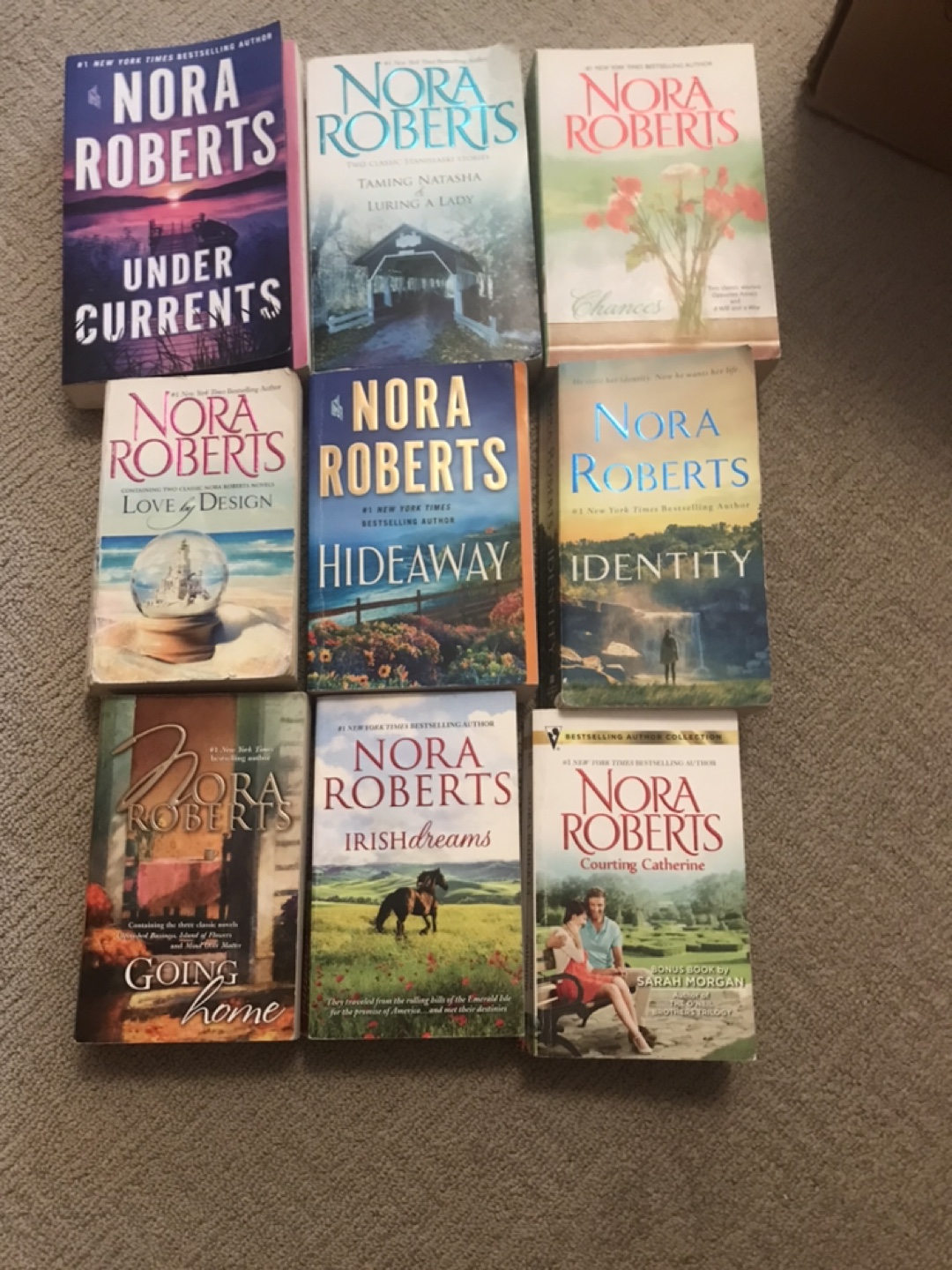Lot of 9 Nora Roberts Books