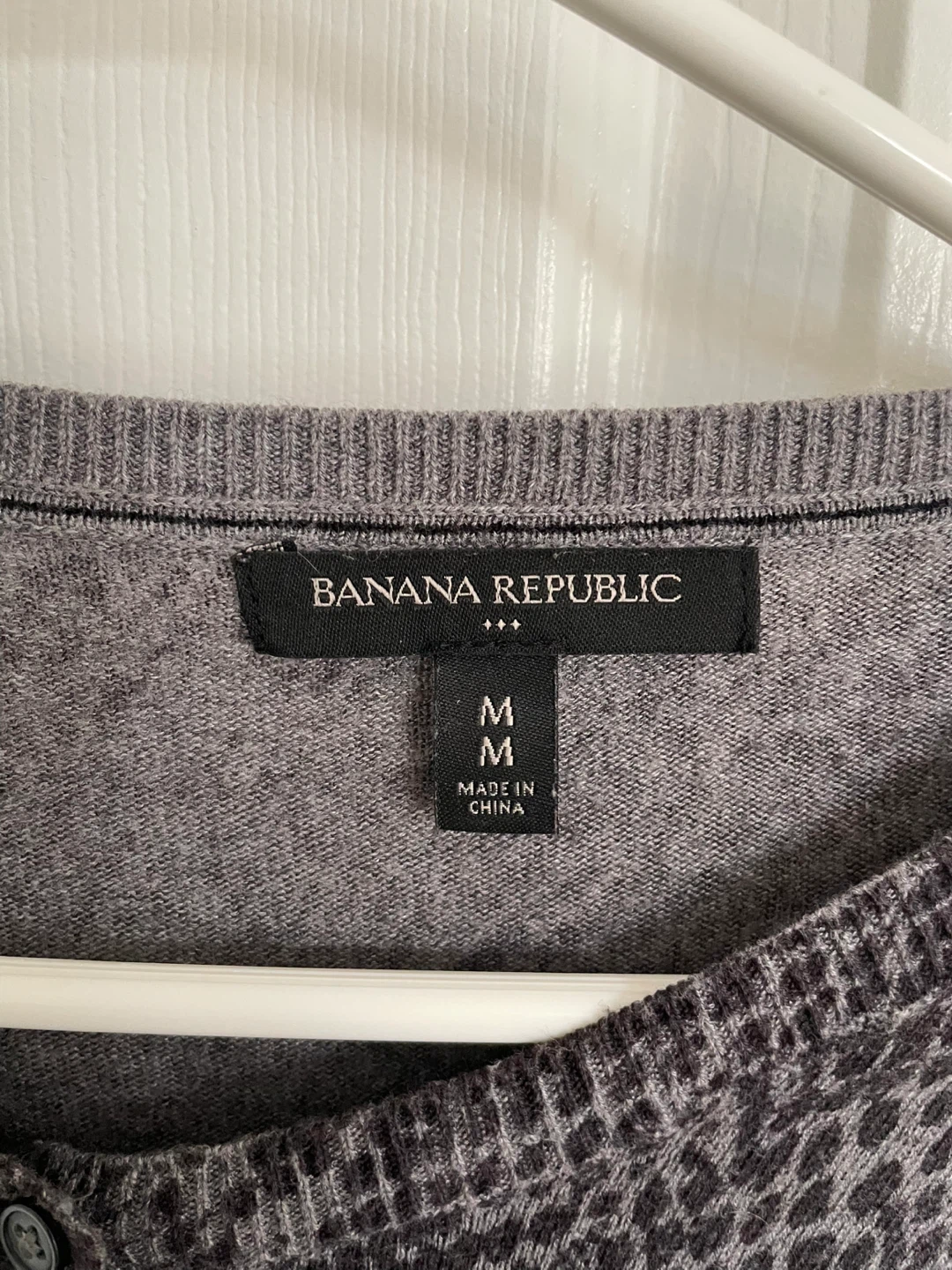 Banana Republic Grey Snake Print Cardigan Sweater Size M - photo 2
