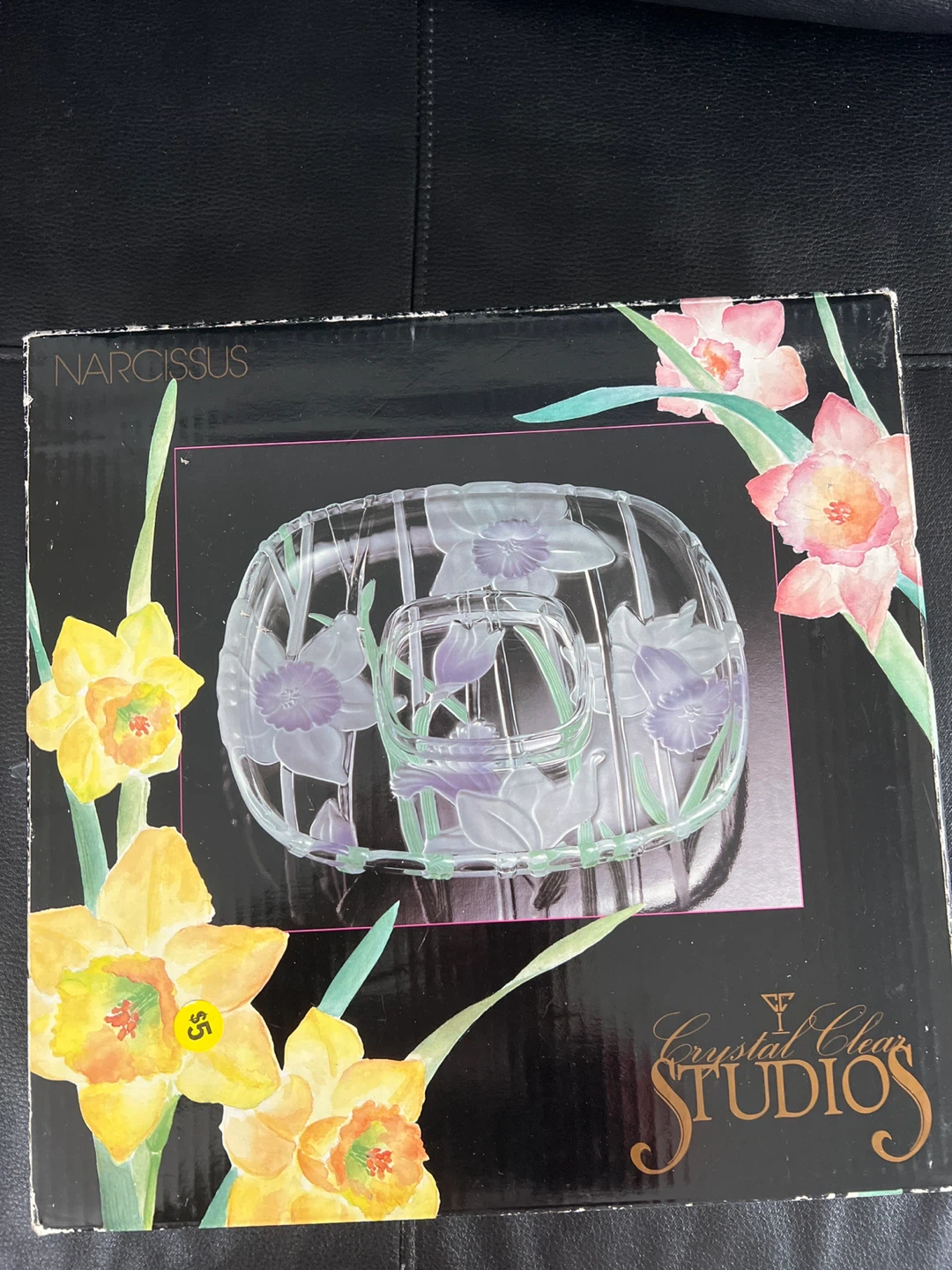 Crystal Clear Studios Narcissus Glass Serving Dish Set