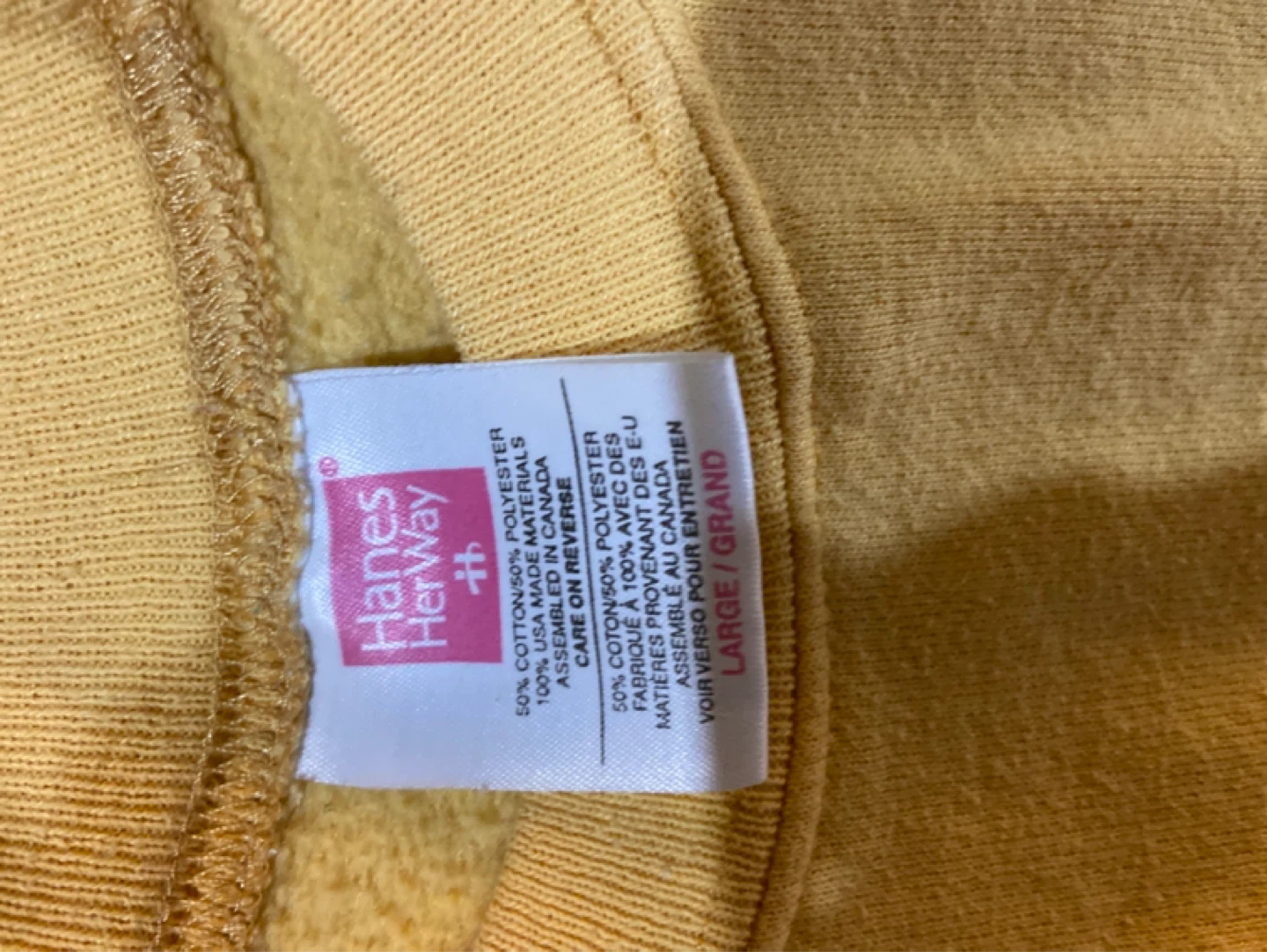 Vintages Hanés HerWay Yellow Sweatshirt and Jogger Set - Large - photo 3