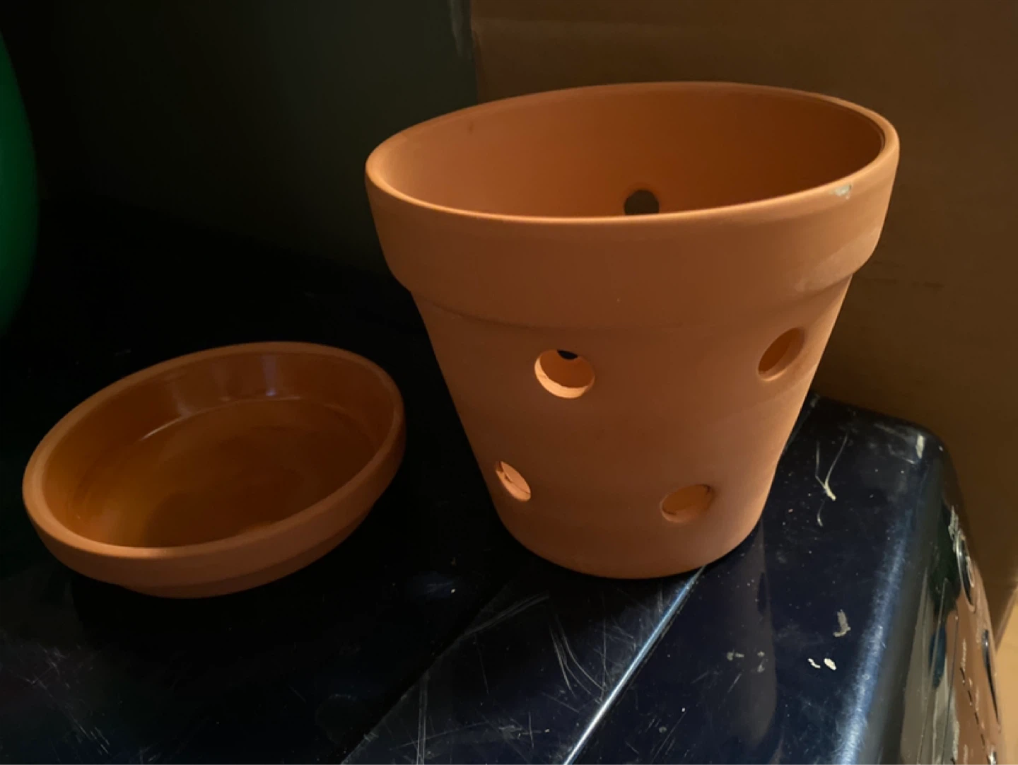 Terracotta Orchid Pot with Saucer - photo 3