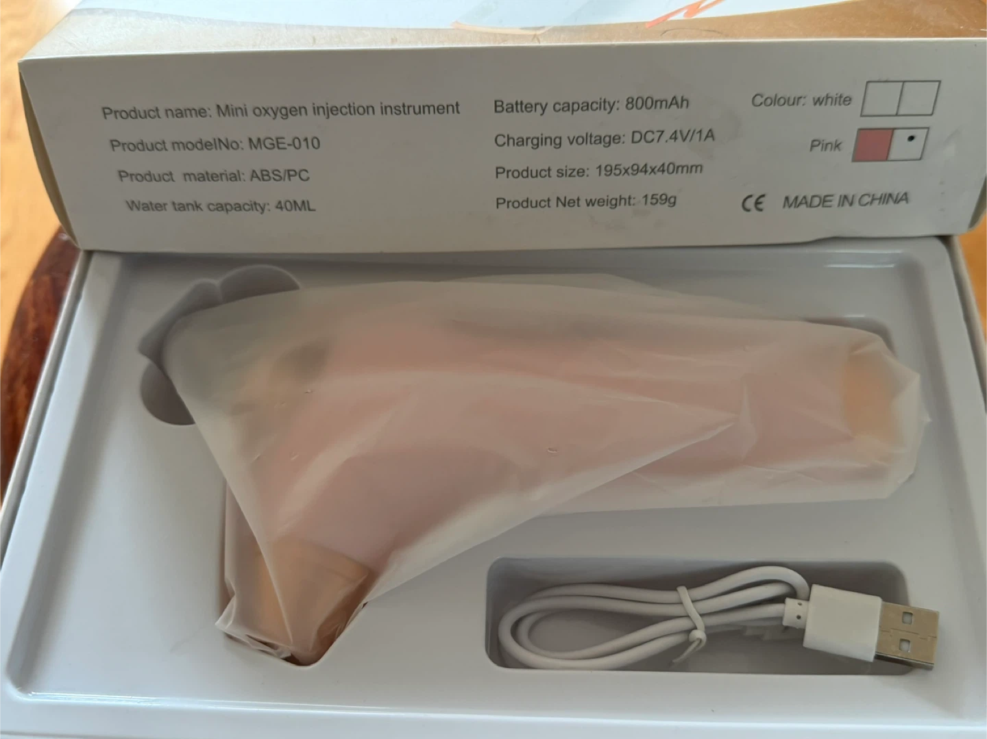 New Mini Oxygen Injection Instrument in Pink - photo 3