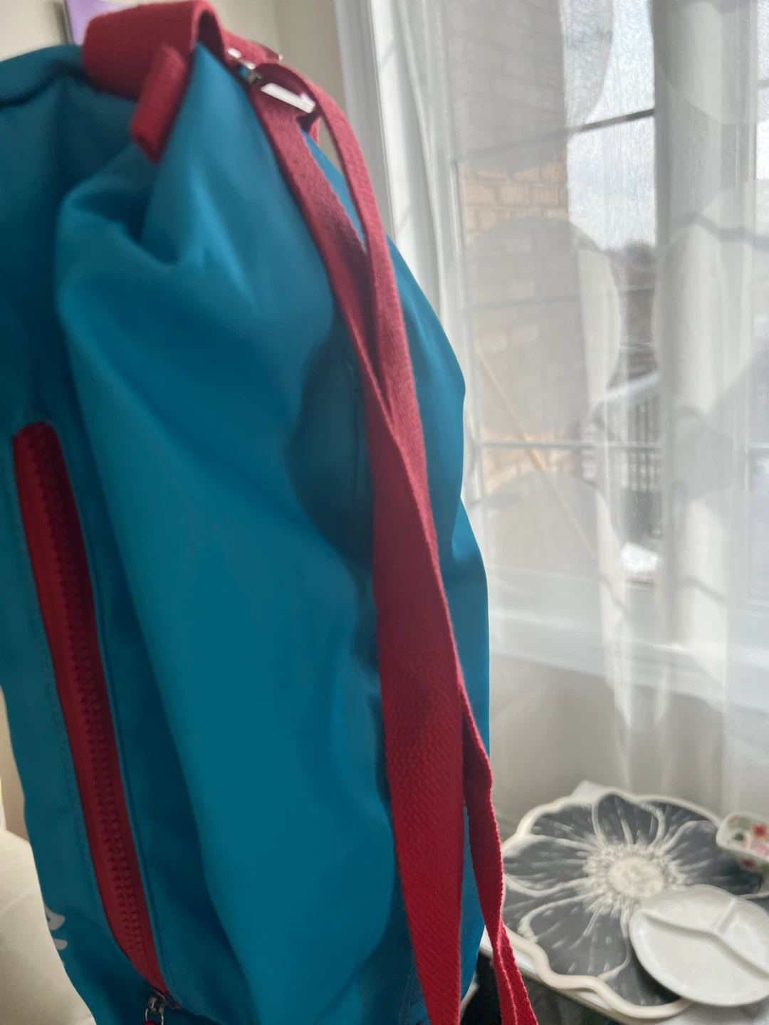 Kiehl's Since 1851 Blue and Red Nylon Shoulder Bag - photo 3