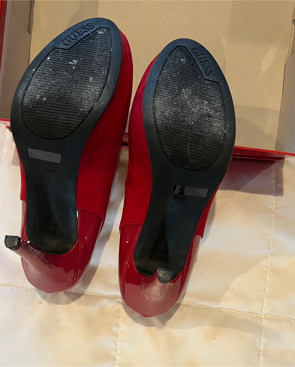 Guess Red Suede High Heel Pumps 5.5 - photo 5
