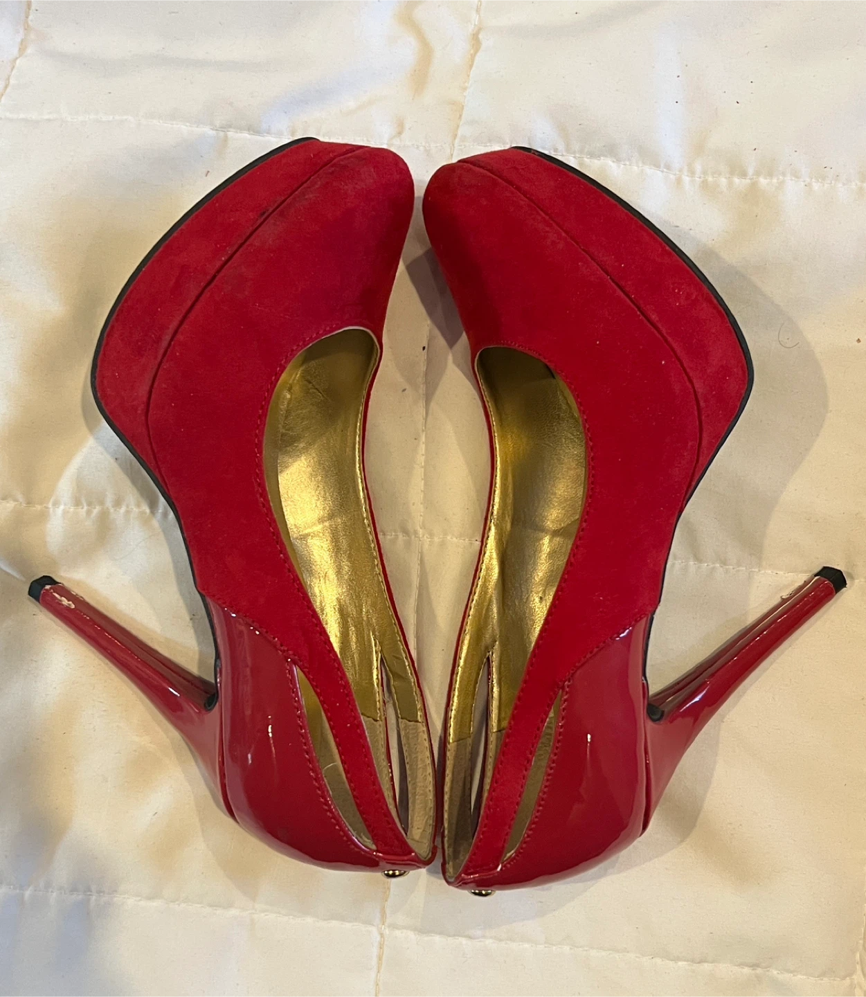 Guess Red Suede High Heel Pumps 5.5 - photo 3