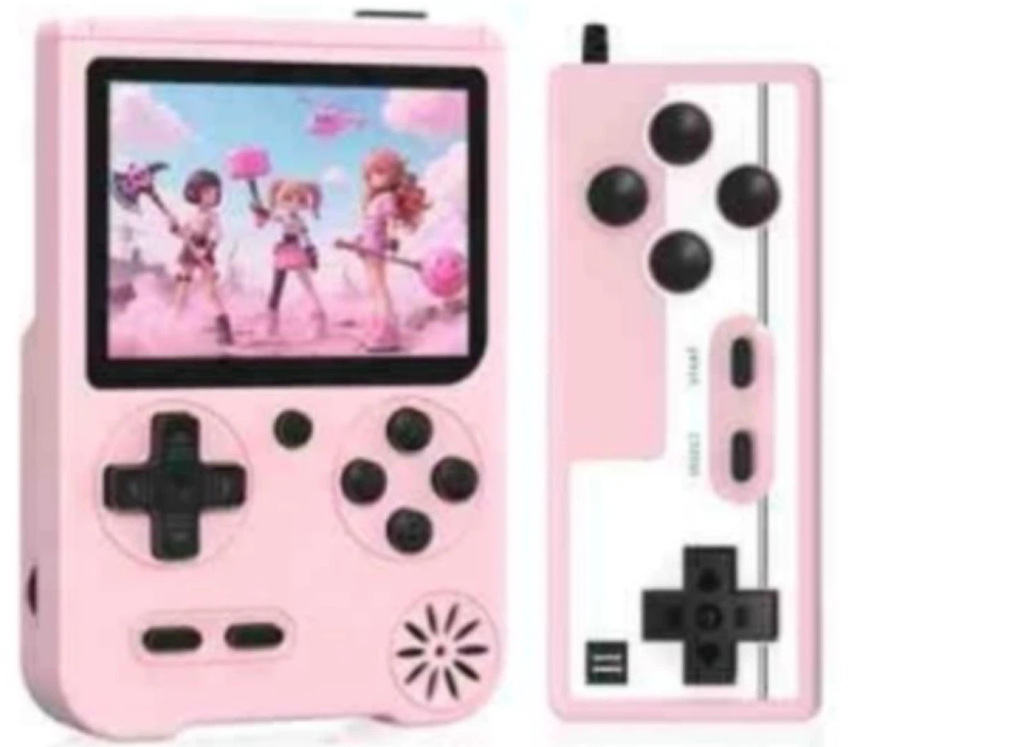 Pink Handheld Retro Gaming Console