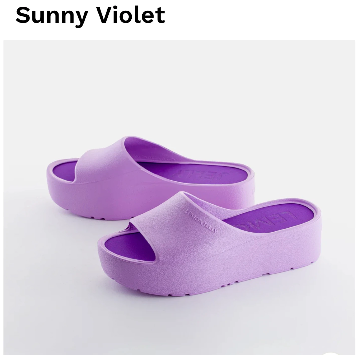 Lemon Jelly Sunny Platform Slides - Size 9