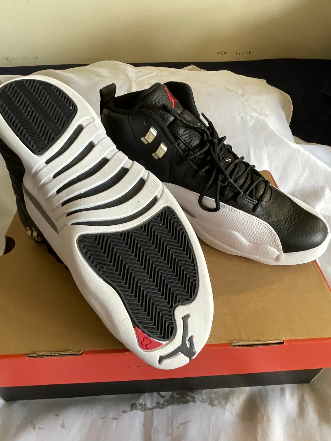 Air Jordan 12 Retro Black/Varsity Red-White - photo 4