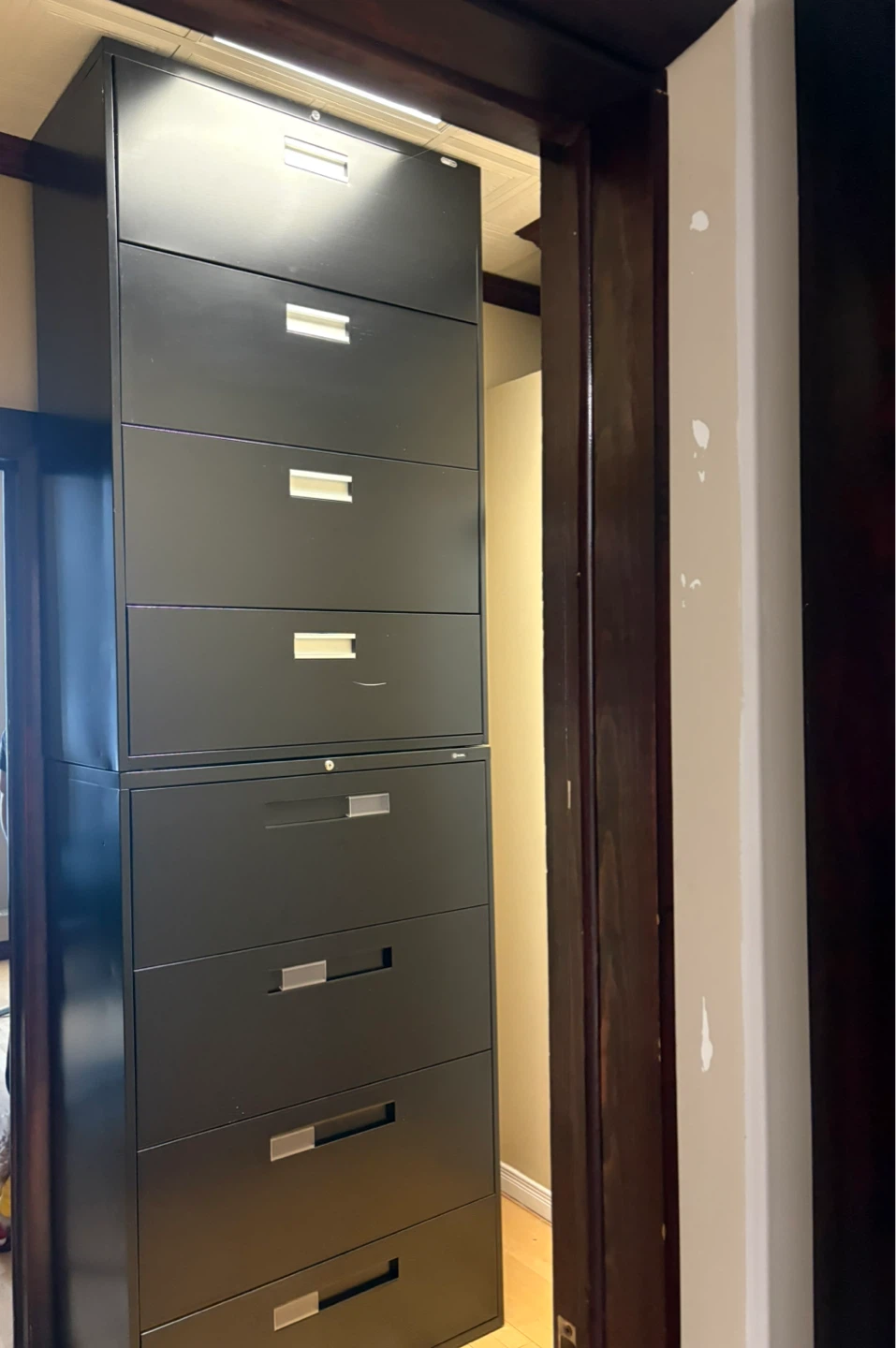 Stackable Black Filing Cabinets (7 Drawers Total)