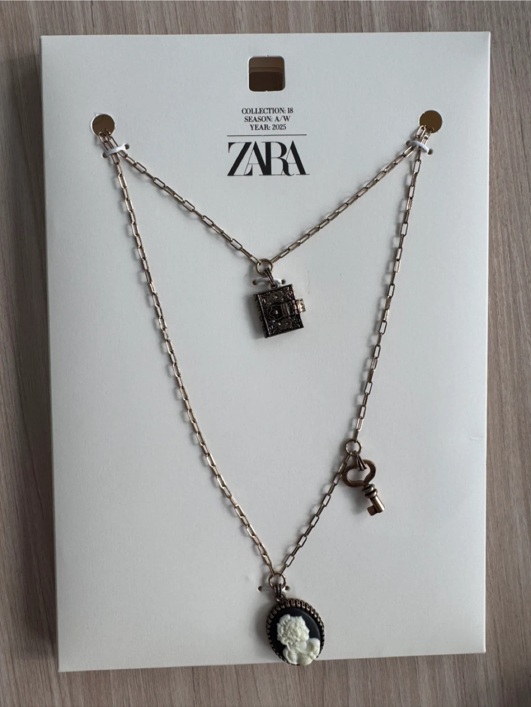 ZARA Layered Necklace with Pendant and Key Charm