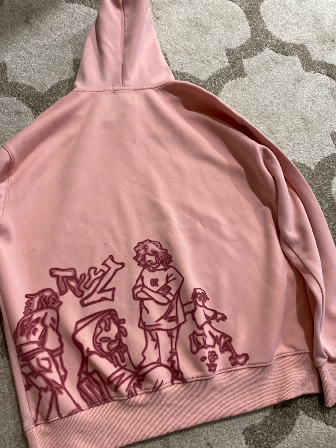 COOLMONAR Pink Graphic Hoodie - Size S - photo 2
