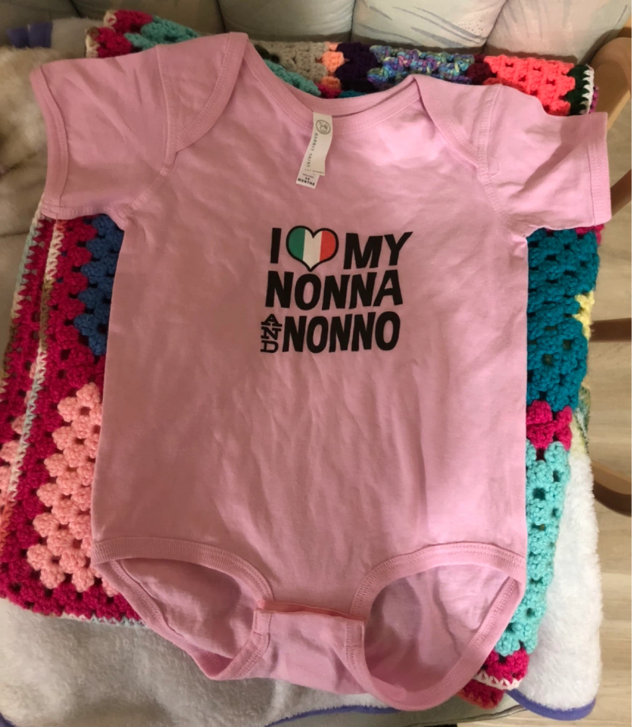Baby Onesie "I Love My Nonna and Nonno"