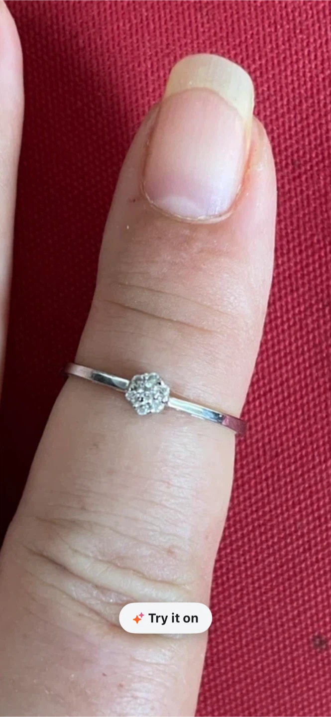 10k Gold Diamond Ring - Size 7