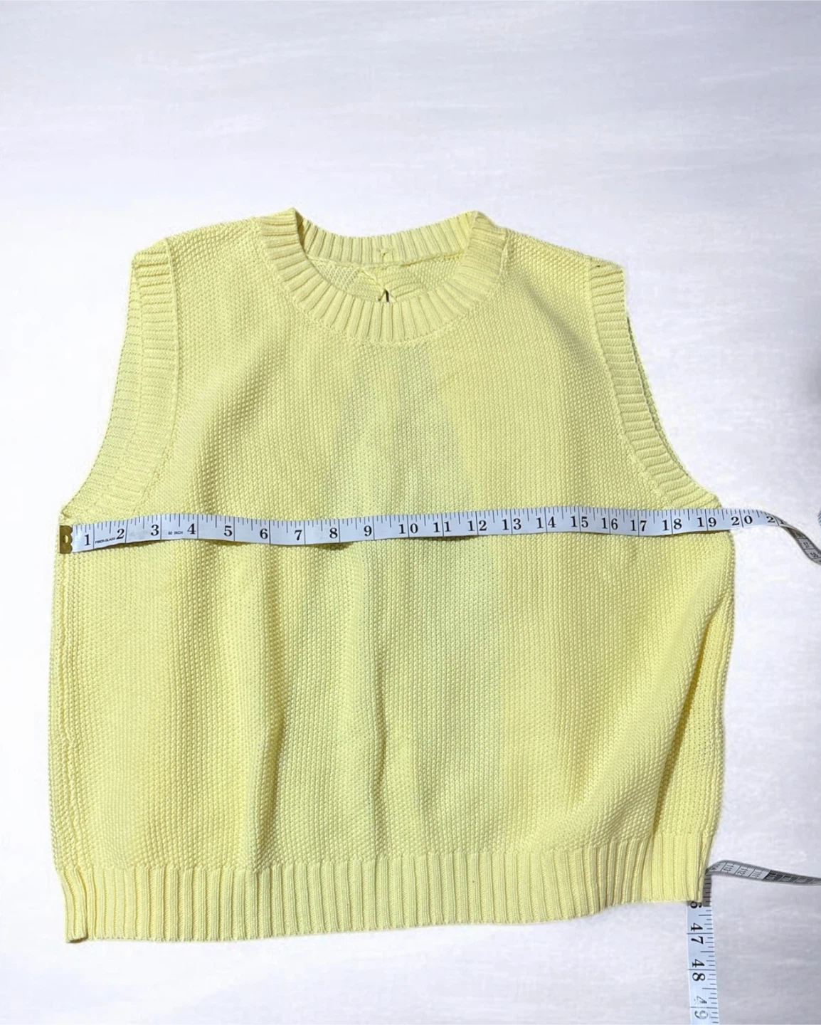 Yellow Sleeveless Sweater Vest Size L - photo 4