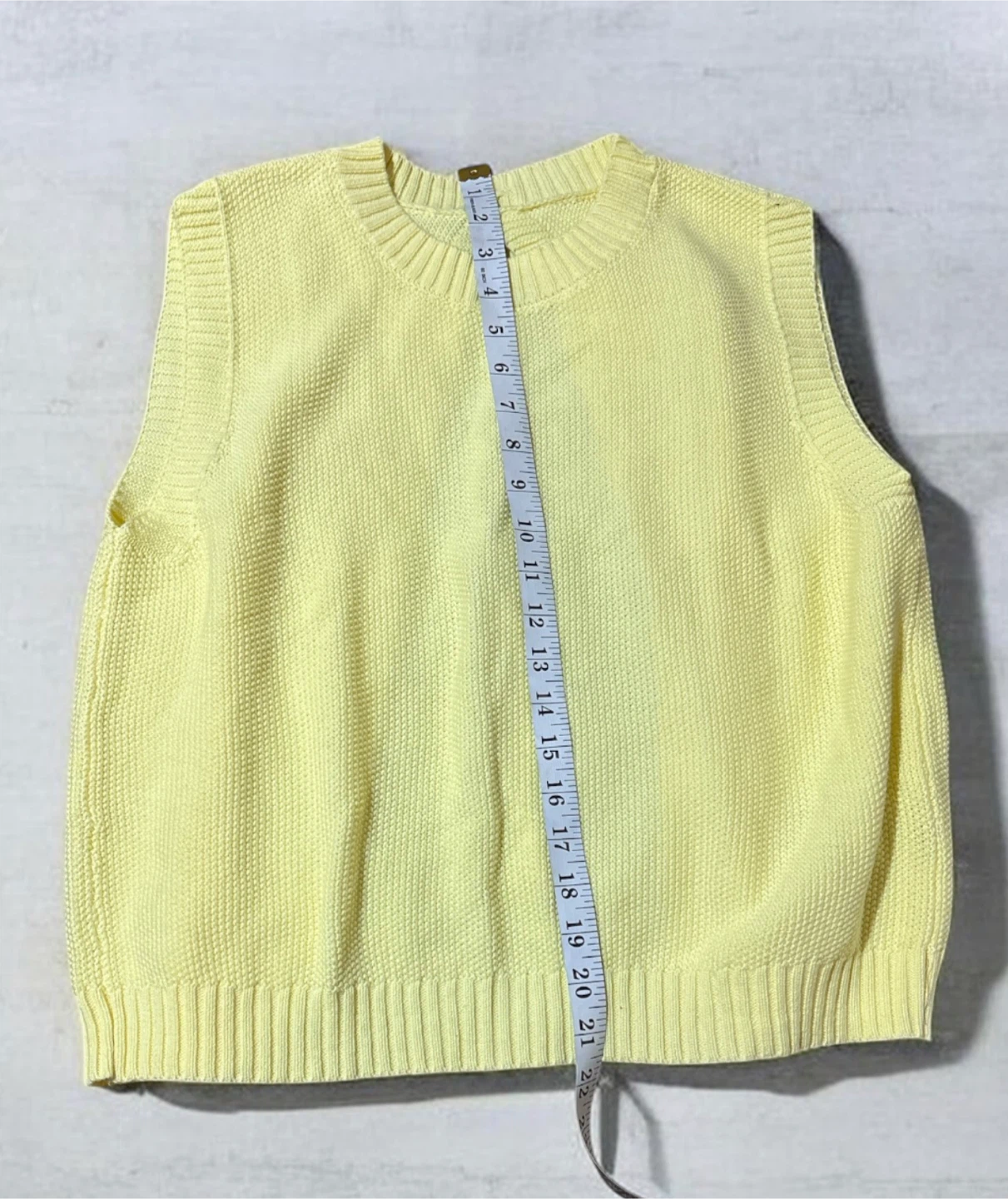 Yellow Sleeveless Sweater Vest Size L - photo 3