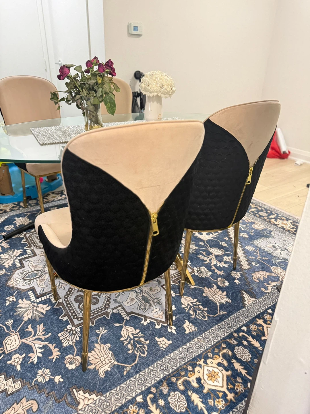 Glass Top Dining Table with 4 Chairs - photo 2