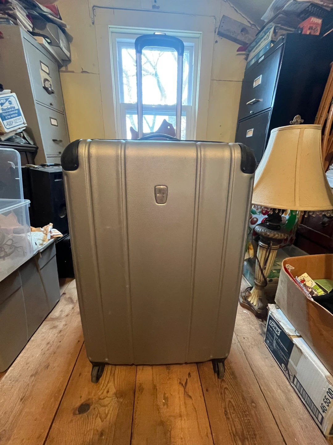 Atlantic Luggage - Silver Hardside Spinner Suitcase - photo 2