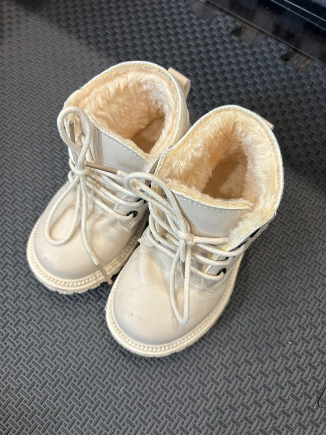 Baby Cream Fur Lined Winter Boots - photo 2