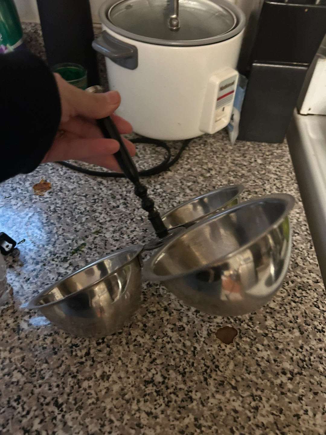 Stainless Steel Serving Bowls with Stand - photo 3