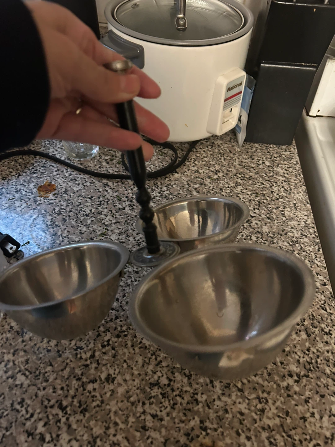 Stainless Steel Serving Bowls with Stand