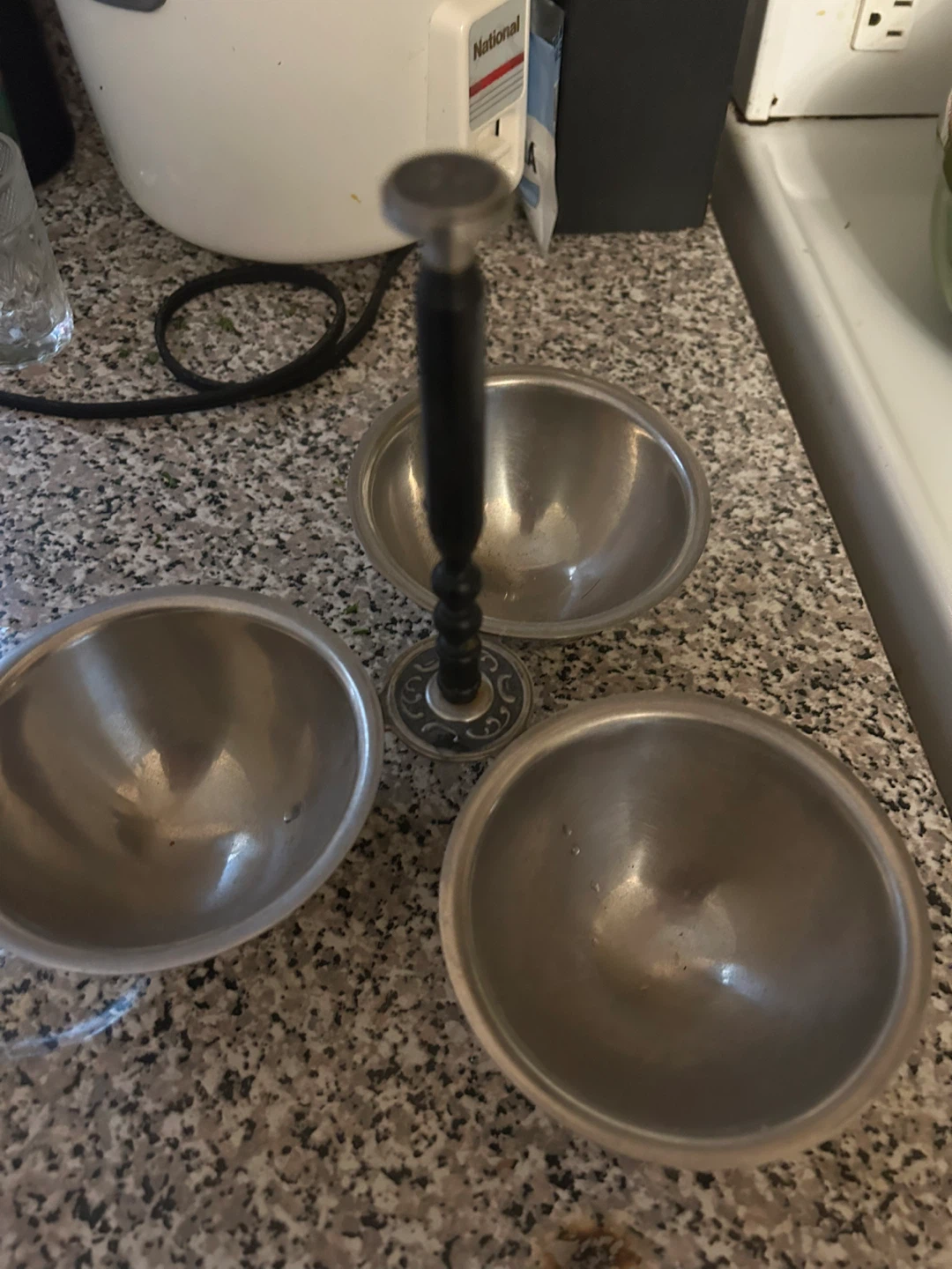 Stainless Steel Serving Bowls with Stand - photo 2