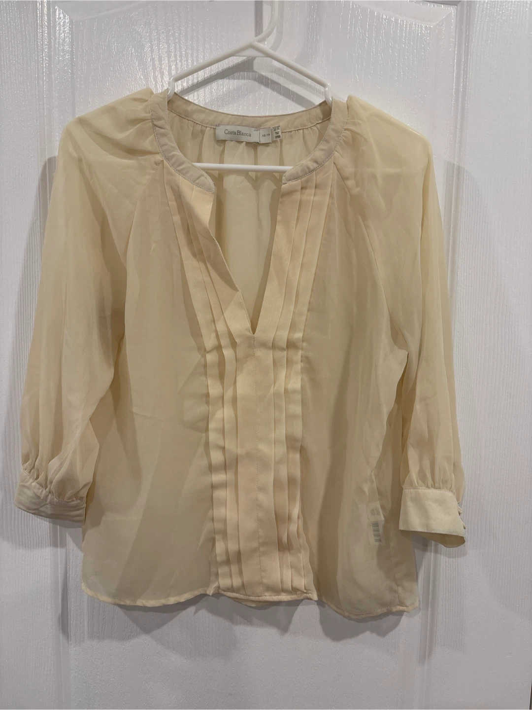 Off-white Pleated Blouse