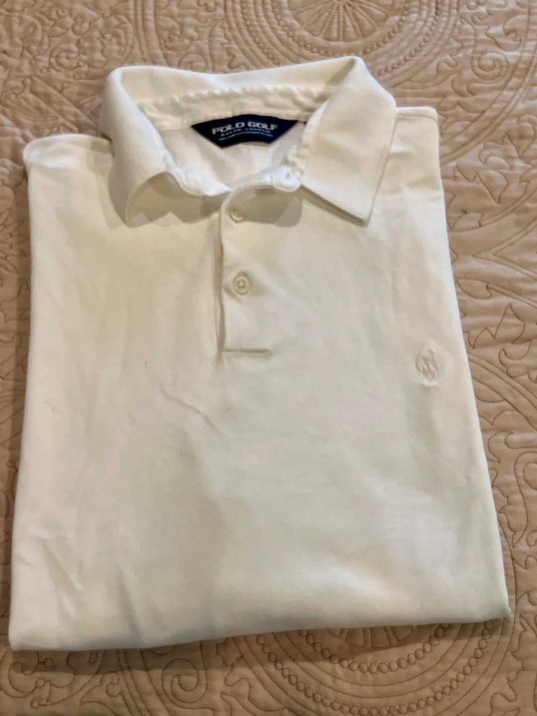 Polo Golf Ralph Lauren White Long Sleeve Polo Shirt XL